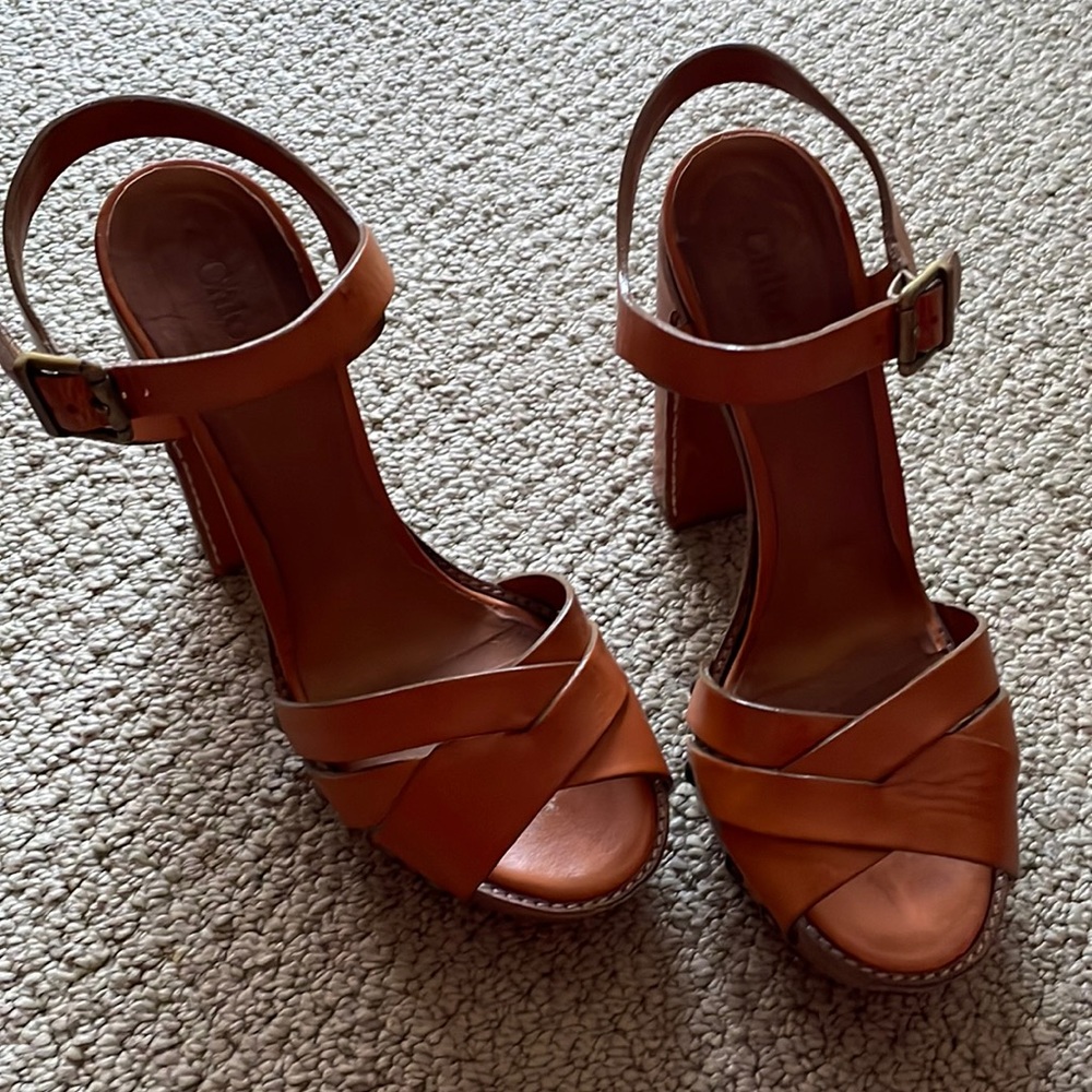 chloé platform sandals